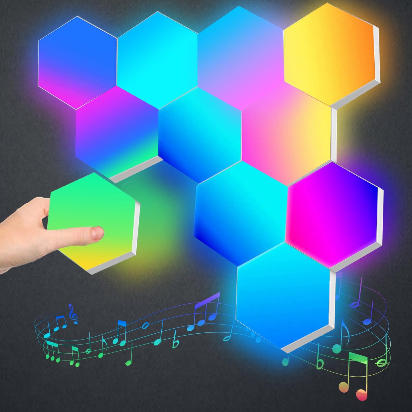 RGB Hexagon Wall Light