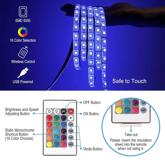 RGB LED Strip 3M Remote Control