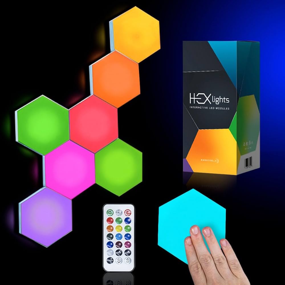 RGB Hexagon Wall Light